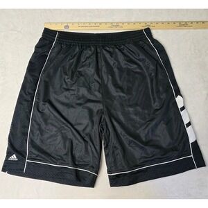 Adidas Y2K Shorts Mens 2XL Black Dazzle‎ Shiny Silky Performance Basketball